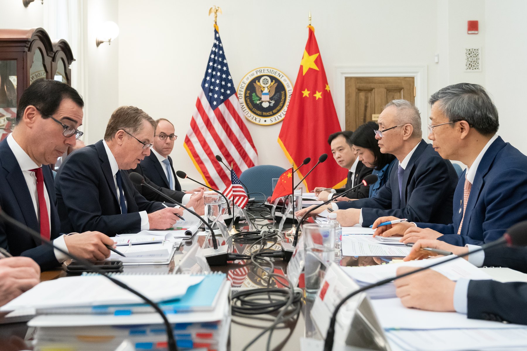 2019年4月，中美第9轮贸易谈判在美国华盛顿举行